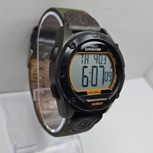 Mens Timex Expedition Indiglo T49947 Digital Watch Nylon Band Y9 New Battery - Picture 3 of 13